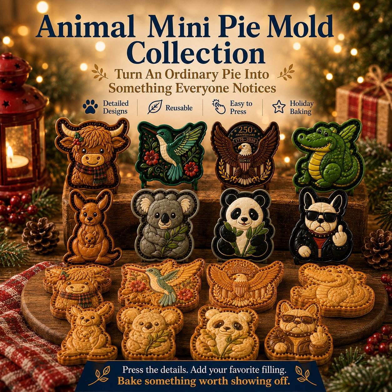 🥧 Animal Mini Pie Mold Collection1111
