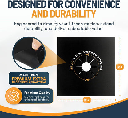 🔥LAST DAY 50% OFF - 🥘 Reusable Gas Stove Burner Liners♻️ (Set of 4)