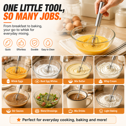 🔥Last Day 50% OFF - ⚡2-Pack Hand-Push Rotary Whisk – Press, Spin & Mix with Ease