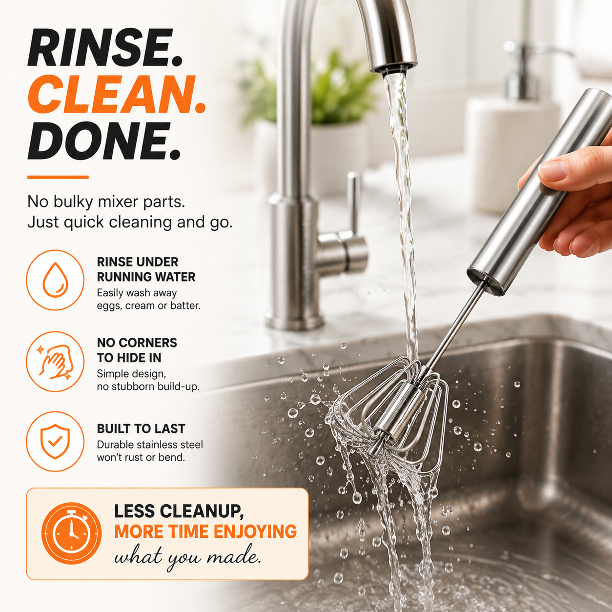 🔥Last Day 50% OFF - ⚡2-Pack Hand-Push Rotary Whisk – Press, Spin & Mix with Ease