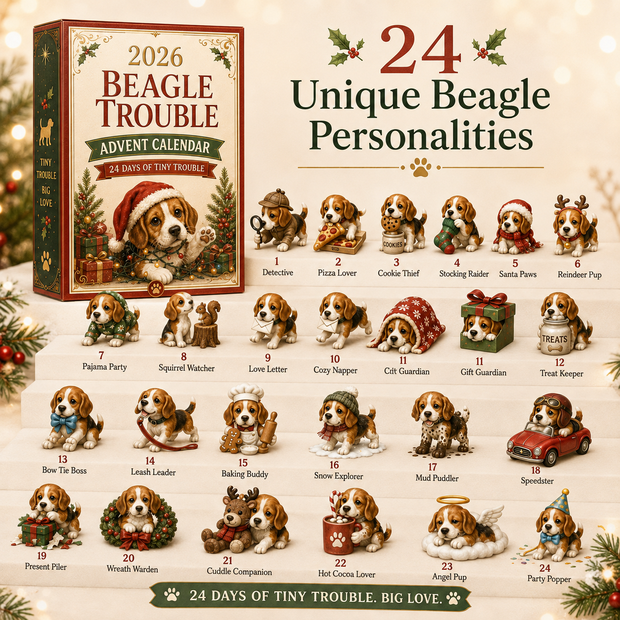 2026 Beagle Trouble Advent Calendar 🐶🎄 – 24 Days of Beagle Mischief