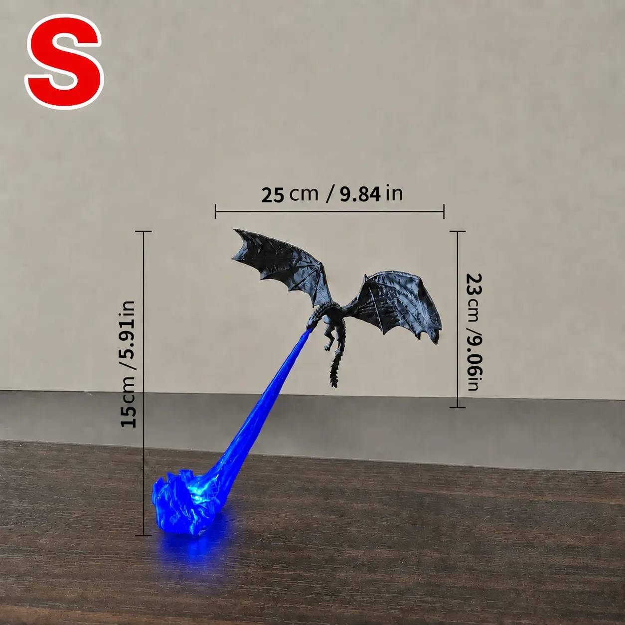 🐉3D Fire-Breathing Dragon LED Display – Fantasy Bookshelf Decor with Glowing Flame
