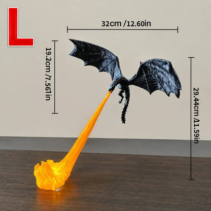 🐉3D Fire-Breathing Dragon LED Display – Fantasy Bookshelf Decor with Glowing Flame