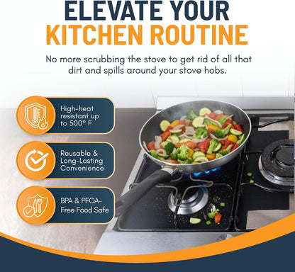 🔥LAST DAY 50% OFF - 🥘 Reusable Gas Stove Burner Liners♻️ (Set of 4)