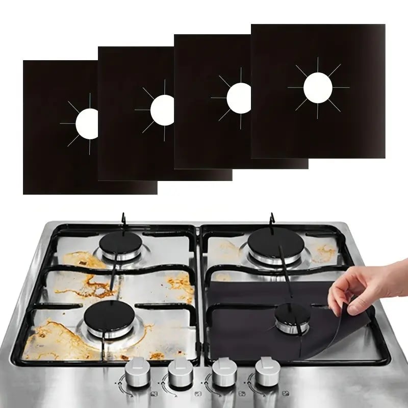 🔥LAST DAY 50% OFF - 🥘 Reusable Gas Stove Burner Liners♻️ (Set of 4)