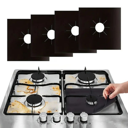 🔥LAST DAY 50% OFF - 🥘 Reusable Gas Stove Burner Liners♻️ (Set of 4)