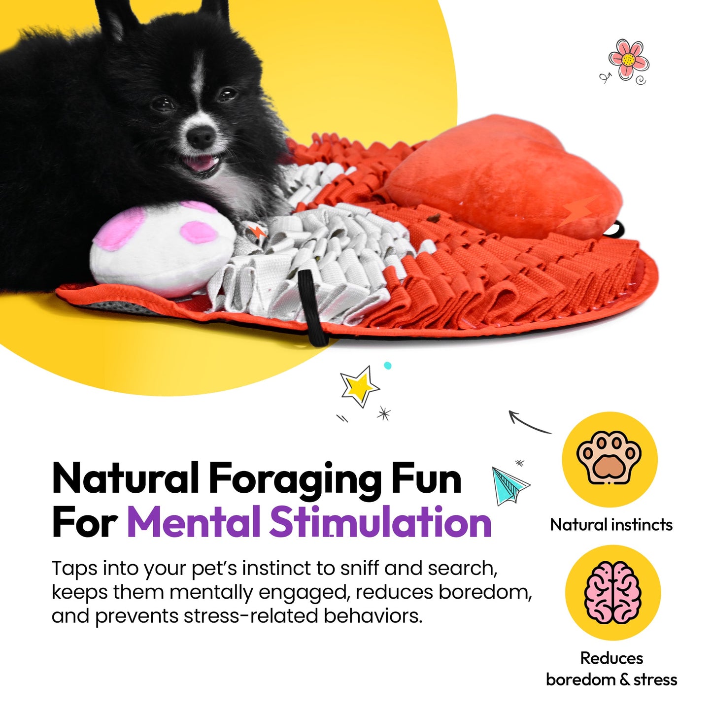 Snuffle Mat for Natural Nose Work & Mental Stimulation