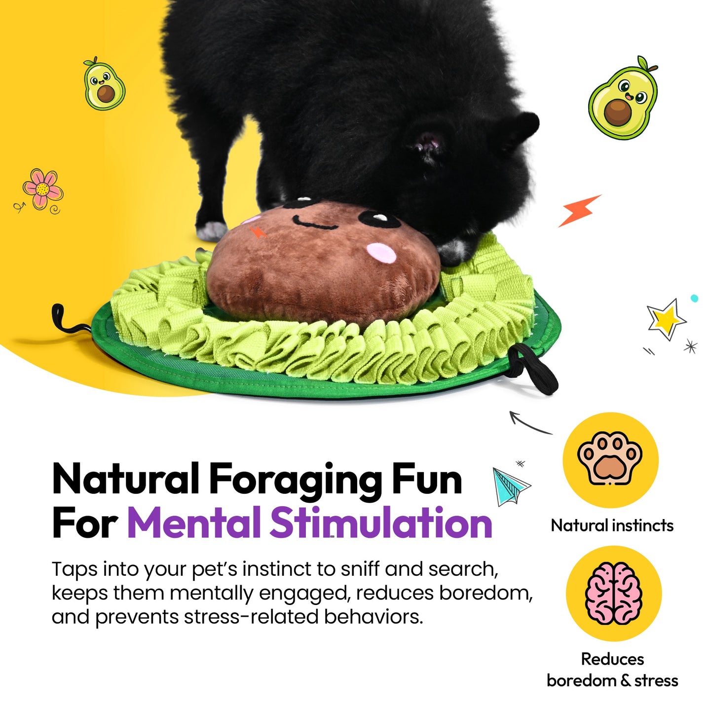 Snuffle Mat for Natural Nose Work & Mental Stimulation