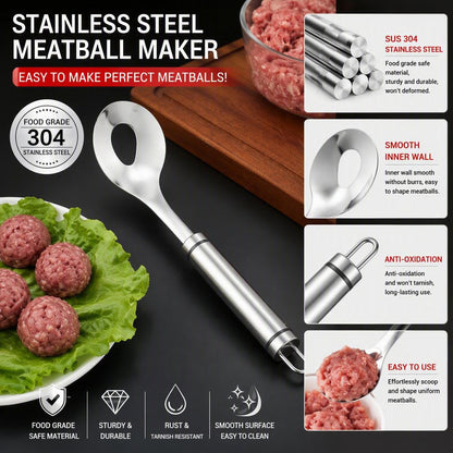 🔥Last Day 50% OFF - 🥩304 Stainless Steel Meatball Scoop Ball Maker Tool🥄