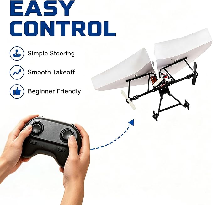 DIY RC Paper Airplane Kit 🛩️, Motorized Paper Plane DIY Flying Toy for Hobbyists & Kids