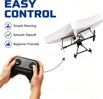 DIY RC Paper Airplane Kit 🛩️, Motorized Paper Plane DIY Flying Toy for Hobbyists & Kids