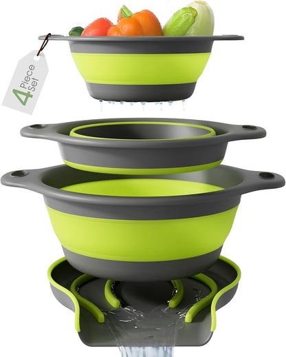 4-Pack Collapsible Colanders