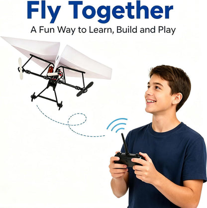 DIY RC Paper Airplane Kit 🛩️, Motorized Paper Plane DIY Flying Toy for Hobbyists & Kids
