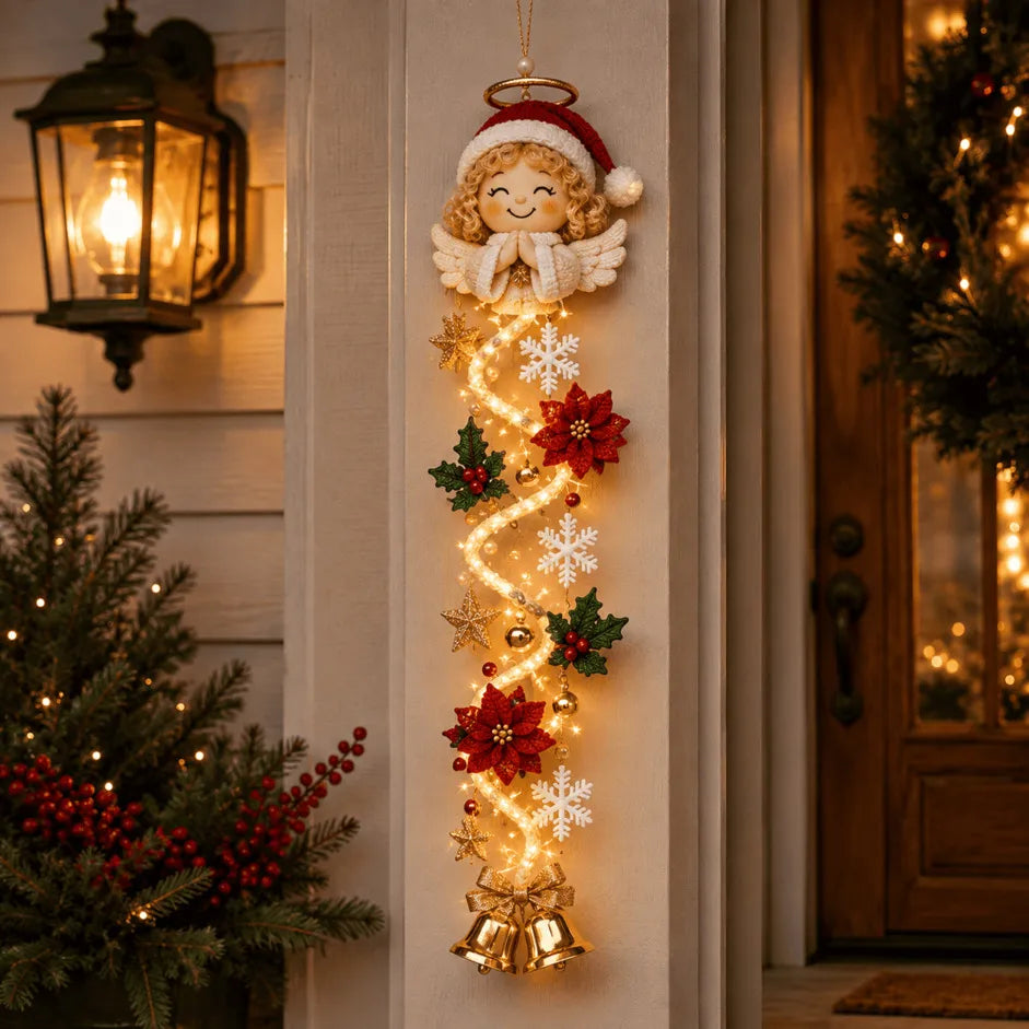 ⏳ Last Day 49% OFF – 🎄MerryCascade Glowing Christmas Door Hanger | 6 Festive Lighted Designs with Warm Glow, Dimensional Details & Space-Saving Vertical Décor ✨