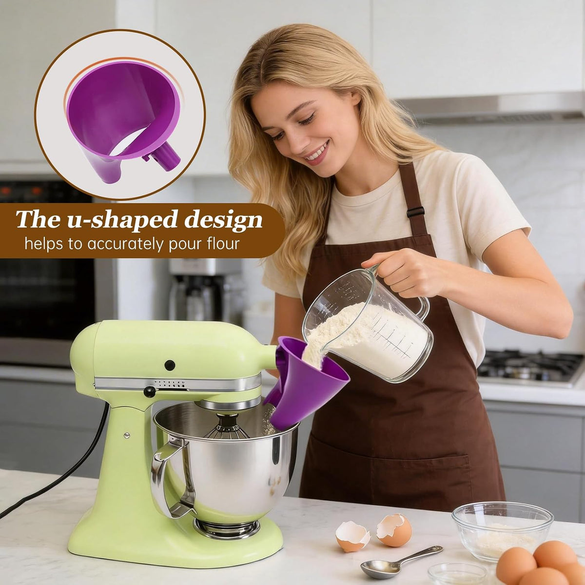 🔥LAST DAY 49% OFF - ✨Flour Funnel for Kitchen Aid Stand Mixer
