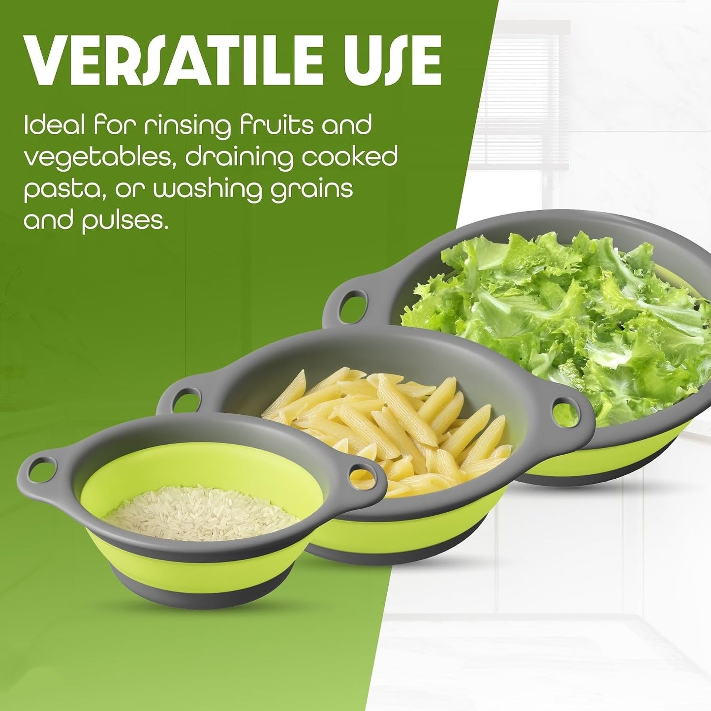 4-Pack Collapsible Colanders