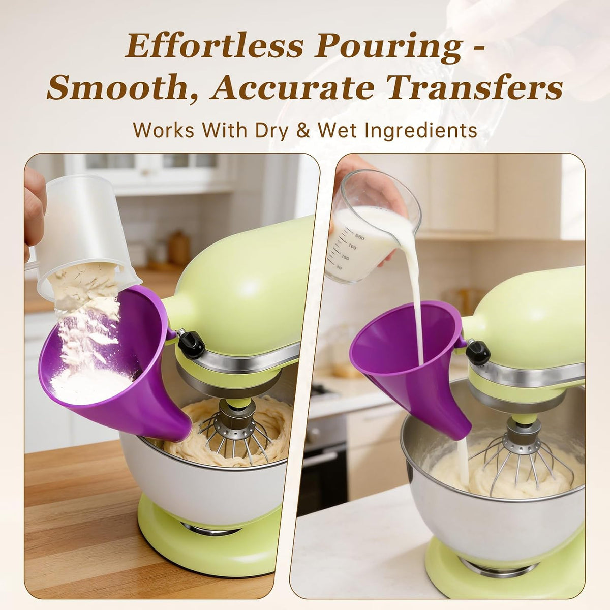 🔥LAST DAY 49% OFF - ✨Flour Funnel for Kitchen Aid Stand Mixer