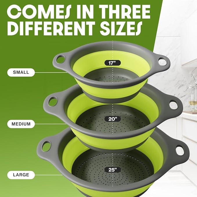 4-Pack Collapsible Colanders