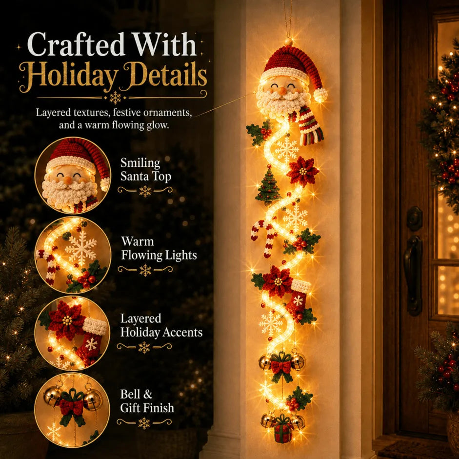 ⏳ Last Day 49% OFF – 🎄MerryCascade Glowing Christmas Door Hanger | 6 Festive Lighted Designs with Warm Glow, Dimensional Details & Space-Saving Vertical Décor ✨