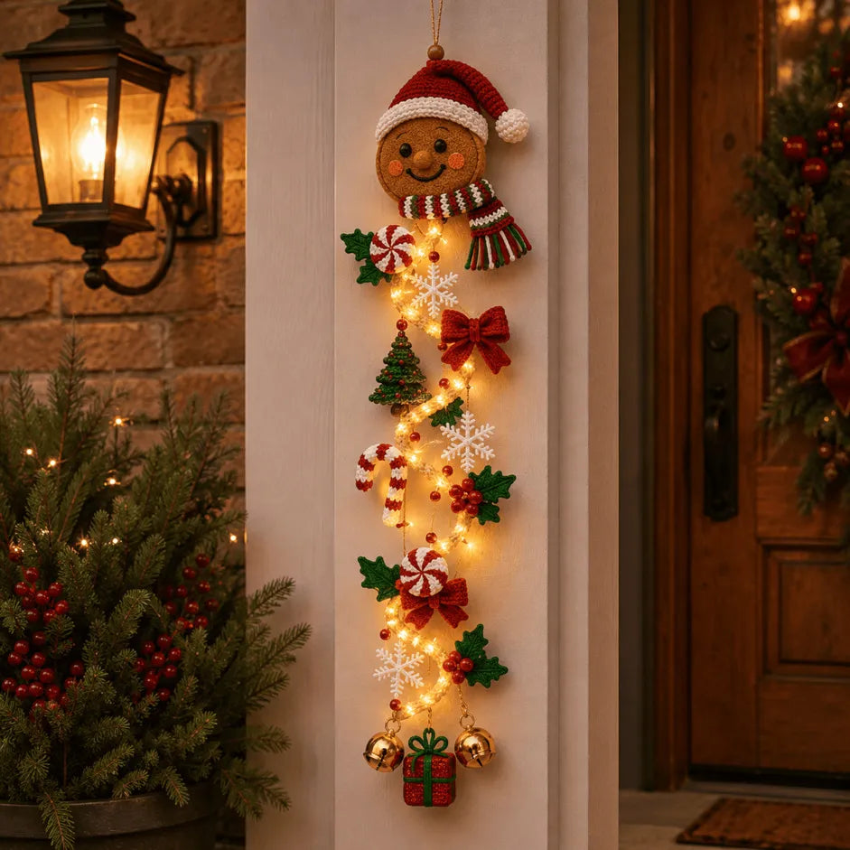 ⏳ Last Day 49% OFF – 🎄MerryCascade Glowing Christmas Door Hanger | 6 Festive Lighted Designs with Warm Glow, Dimensional Details & Space-Saving Vertical Décor ✨