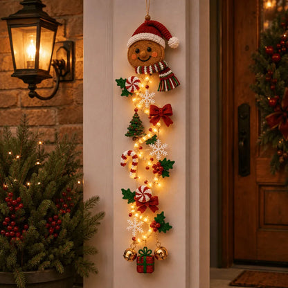 ⏳ Last Day 49% OFF – 🎄MerryCascade Glowing Christmas Door Hanger | 6 Festive Lighted Designs with Warm Glow, Dimensional Details & Space-Saving Vertical Décor ✨