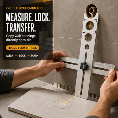 🔥Last Day 50% OFF - 📐 Adjustable Tile Hole Positioning Ruler – Precise Multi-Hole Measuring & Marking Tool (40cm/60cm)