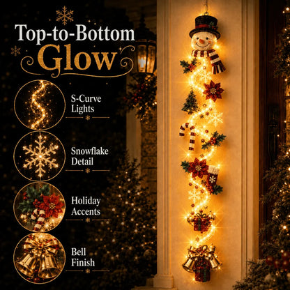 ⏳ Last Day 49% OFF – 🎄MerryCascade Glowing Christmas Door Hanger | 6 Festive Lighted Designs with Warm Glow, Dimensional Details & Space-Saving Vertical Décor ✨