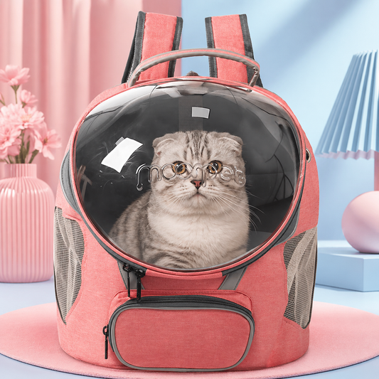 Bubble Window Backpack – Cotton Candy Pink Cat & Small Dog Capsule Carrier