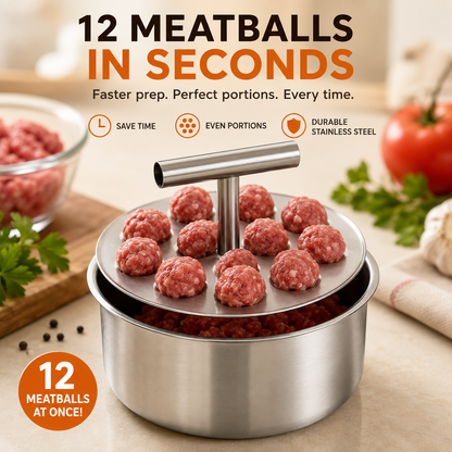 🍝 FAMILY KITCHEN DEAL | Stainless Steel Meatball Press – Make Uniform Meatballs for Pasta, Dinner & Meal Prep