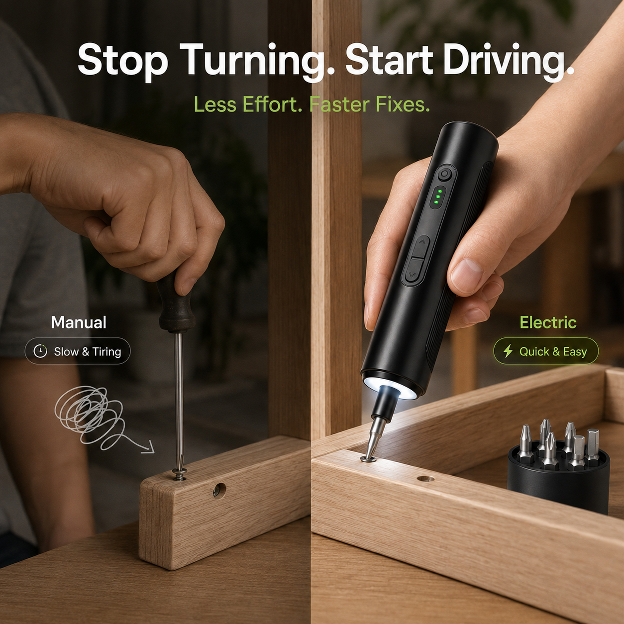 🔧 14-in-1 Rechargeable Electric Screwdriver — Compact Power for Everyday Fixes