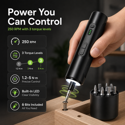 🔧 14-in-1 Rechargeable Electric Screwdriver — Compact Power for Everyday Fixes