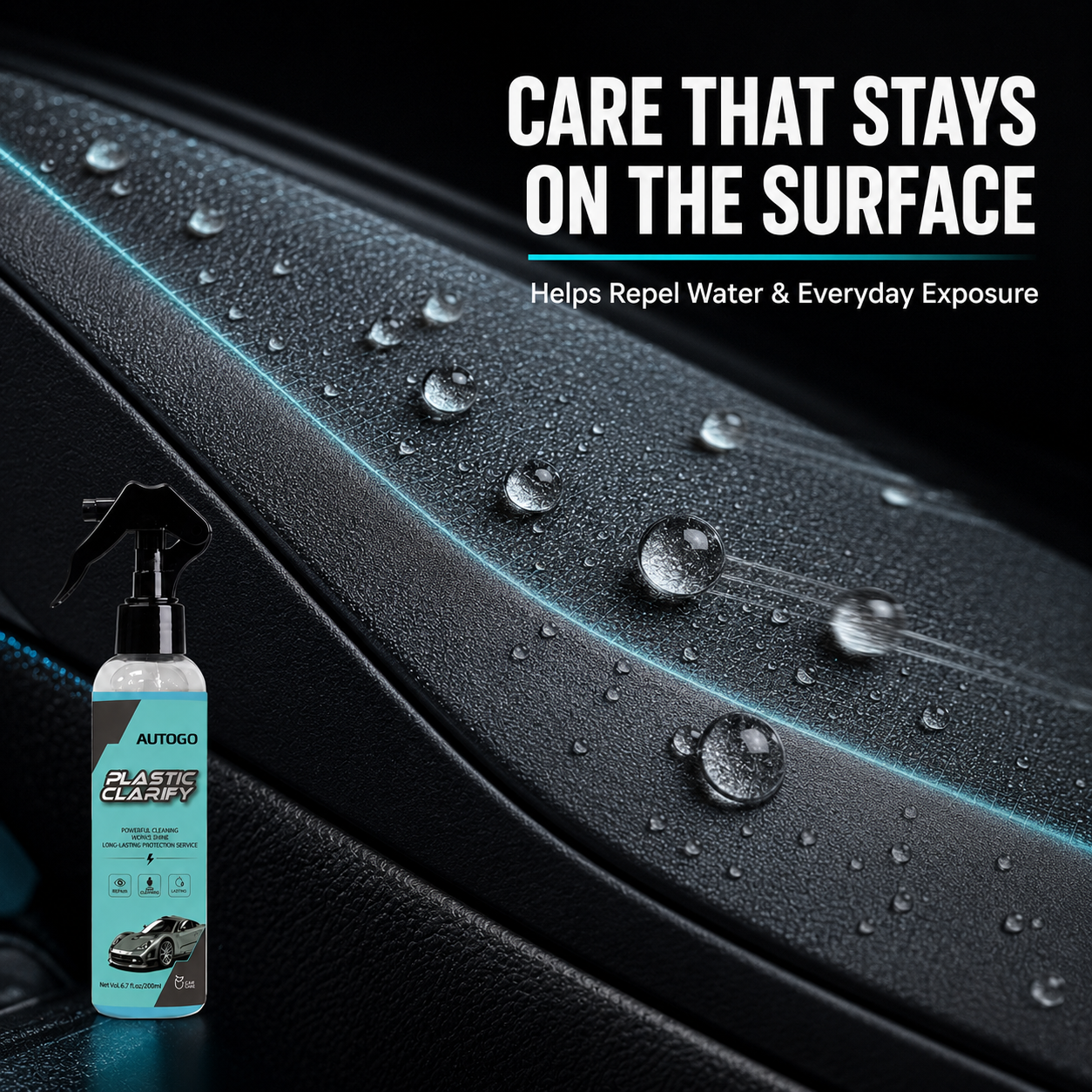 🚗 Restore Your Car’s Deep Black Finish – 200mL Tire & Plastic Trim Restorer Spray for Faded Automotive Surfaces
