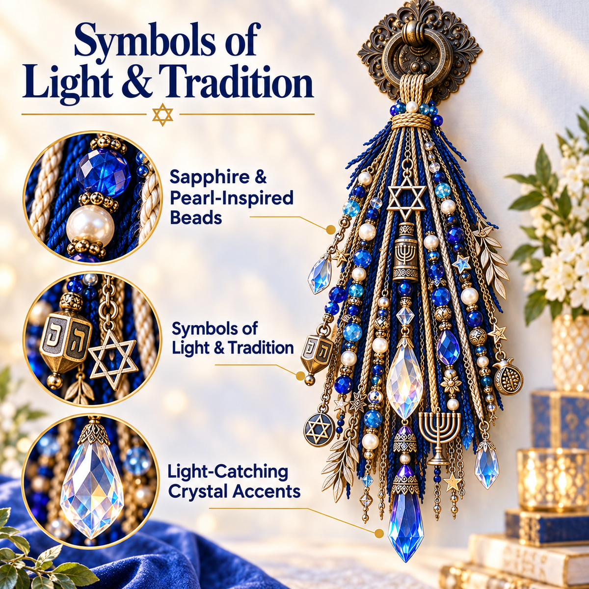 🕎 Festival of Lights Door Blessing – Hanukkah Keepsake for Home & Family