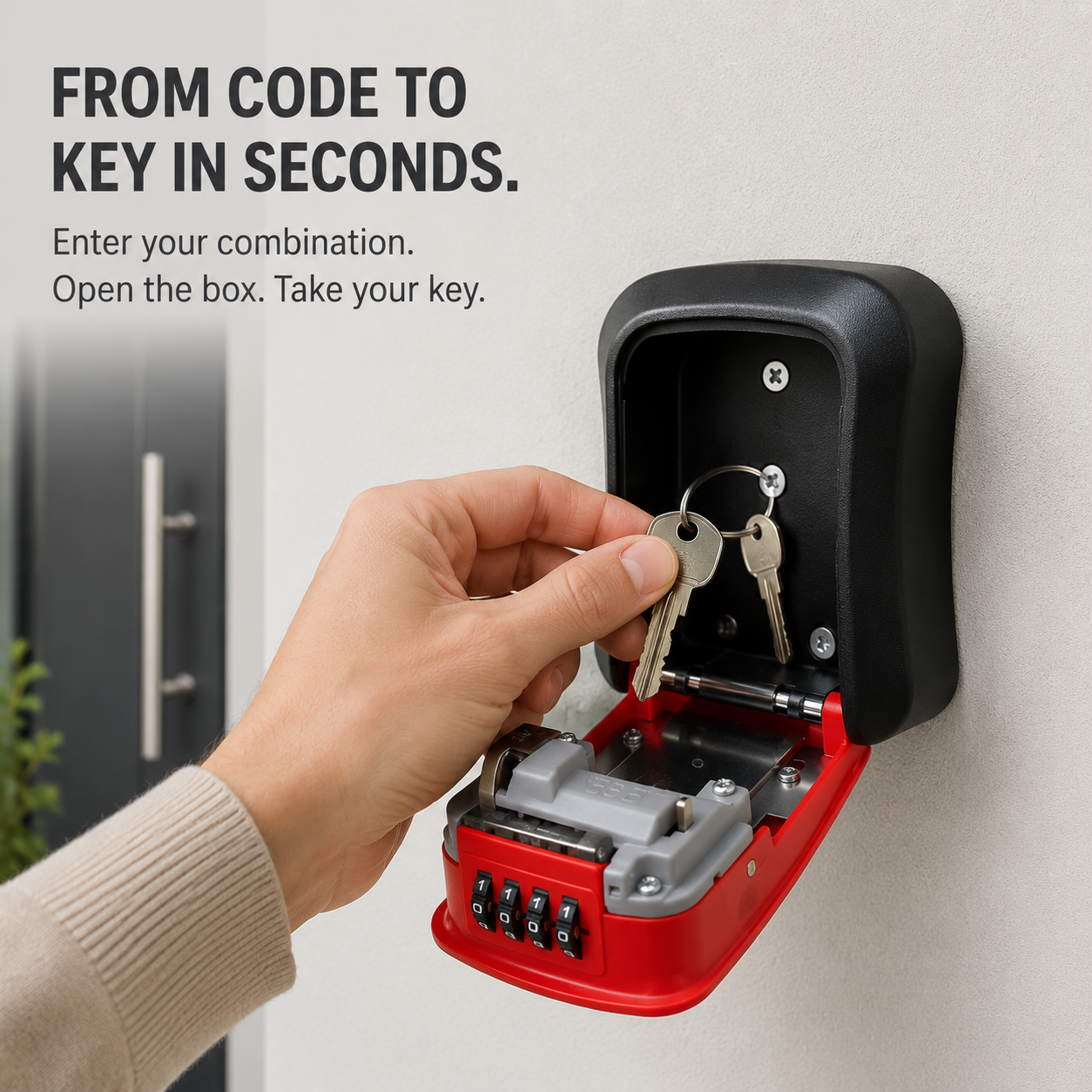 🔥LAST DAY 50% OFF - Never Get Locked Out Again 🔐 | 4-Digit Wall-Mounted Key Lock Box