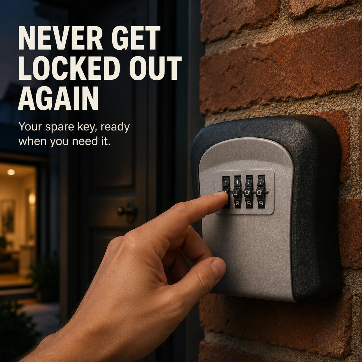 🔥LAST DAY 50% OFF - Never Get Locked Out Again 🔐 | 4-Digit Wall-Mounted Key Lock Box