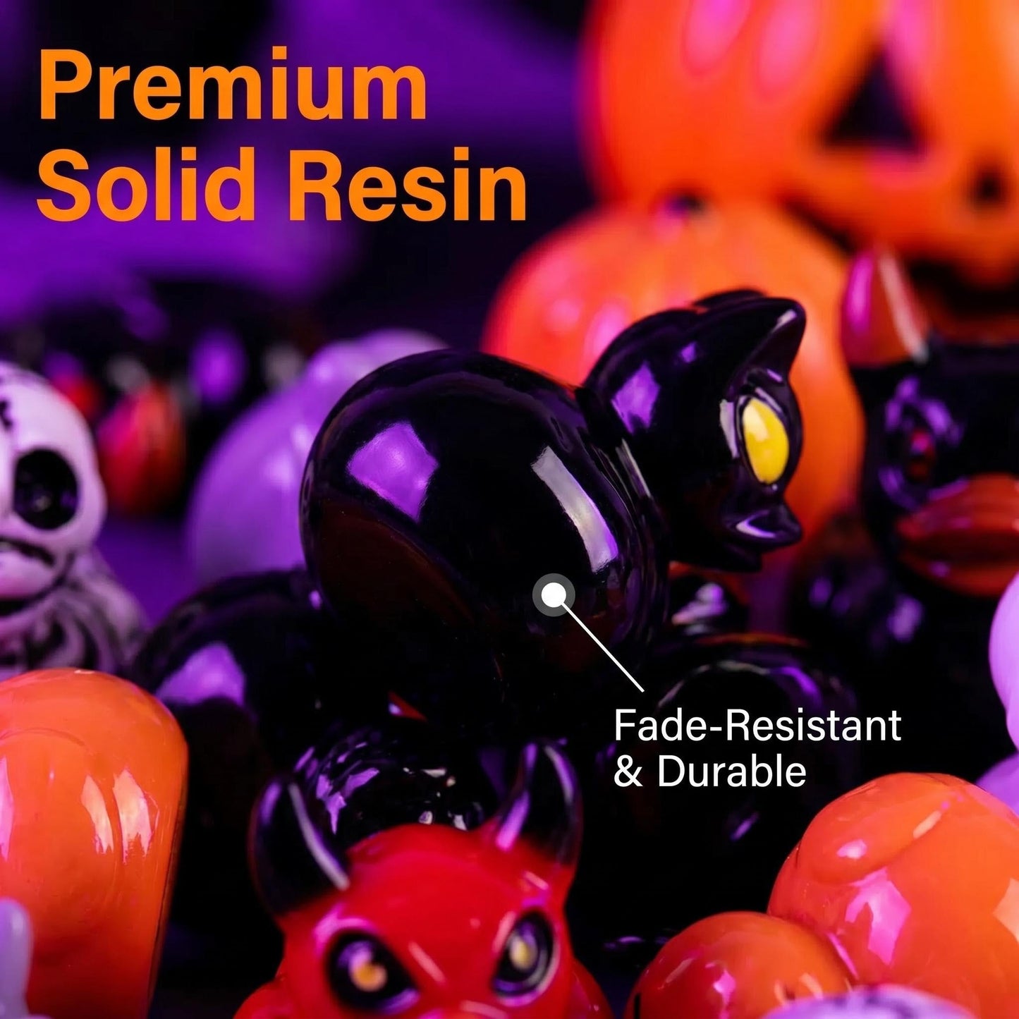 🔥Last Day 50% OFF - Mini Devil Ghost Skull Resin Ducks-Cute Spooky Desktop Decor👻🎃💀