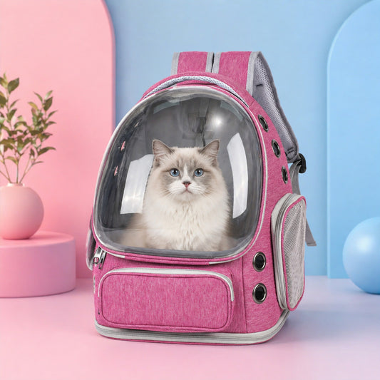 Bubblegum Travel Pod – Hot Pink Cat & Small Dog Backpack Carrier