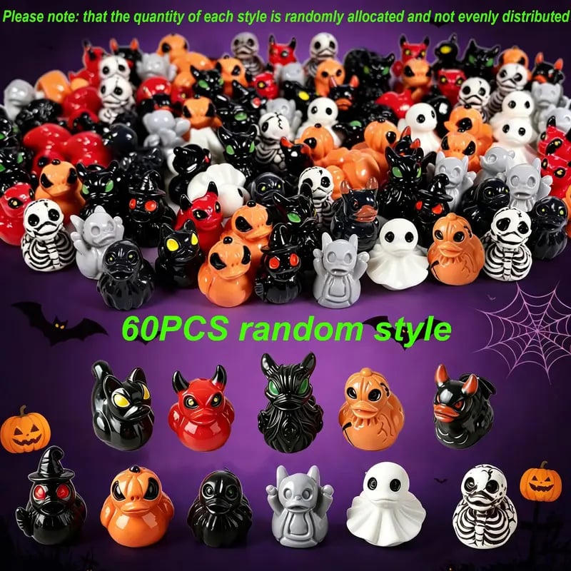 🔥Last Day 50% OFF - Mini Devil Ghost Skull Resin Ducks-Cute Spooky Desktop Decor👻🎃💀