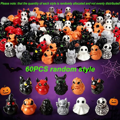 🔥Last Day 50% OFF - Mini Devil Ghost Skull Resin Ducks-Cute Spooky Desktop Decor👻🎃💀