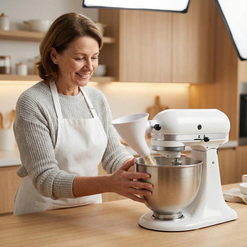 🔥LAST DAY 49% OFF - ✨Flour Funnel for Kitchen Aid Stand Mixer