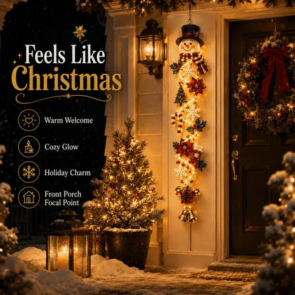 ⏳ Last Day 49% OFF – 🎄MerryCascade Glowing Christmas Door Hanger | 6 Festive Lighted Designs with Warm Glow, Dimensional Details & Space-Saving Vertical Décor ✨