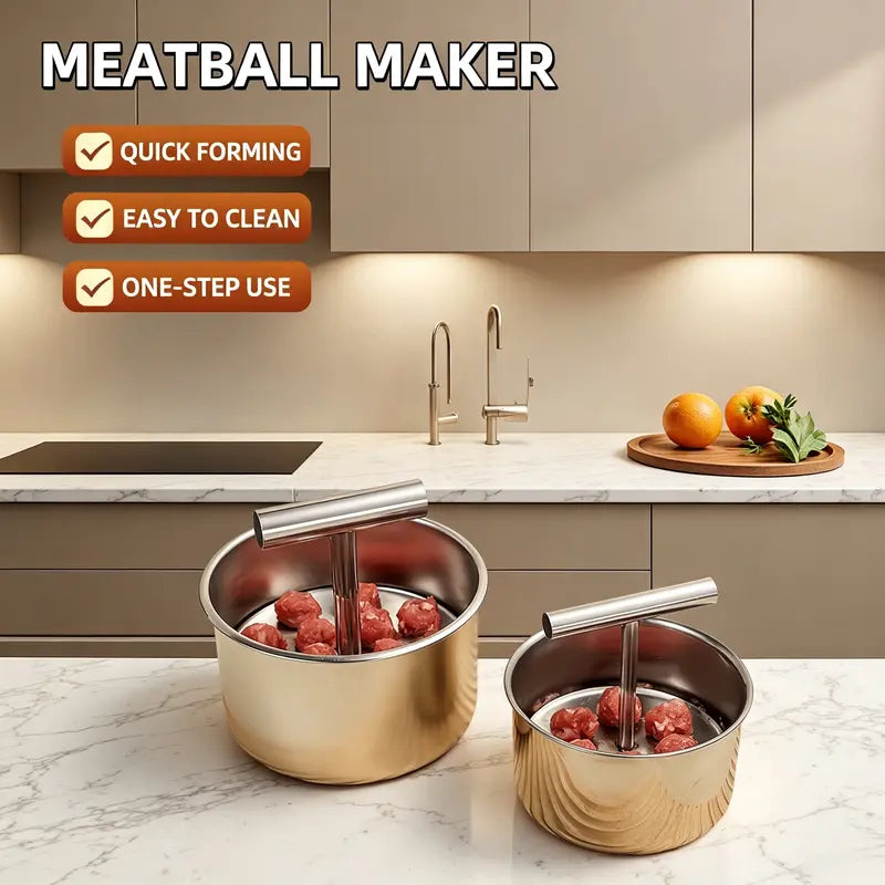 🍝 FAMILY KITCHEN DEAL | Stainless Steel Meatball Press – Make Uniform Meatballs for Pasta, Dinner & Meal Prep