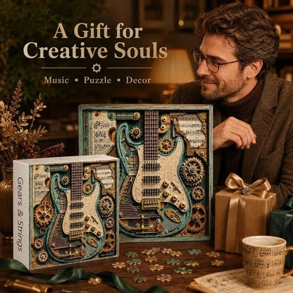 🔥LAST DAY 49% OFF - 🧩Creative Steampunk Guitar 3D Puzzle