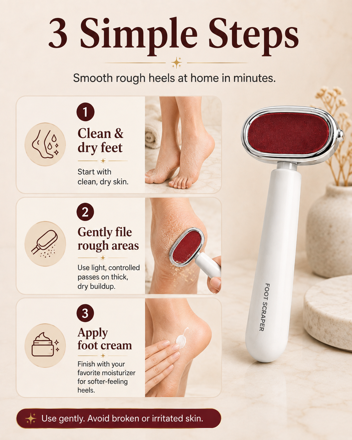 🔥Last Day 50% OFF - Foot Callus Remover for Rough, Dry Heels | At-Home Foot Care
