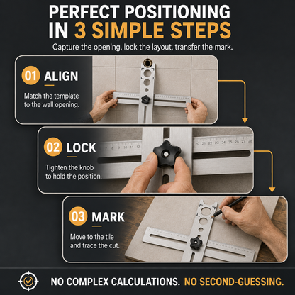 🔥Last Day 50% OFF - 📐 Adjustable Tile Hole Positioning Ruler – Precise Multi-Hole Measuring & Marking Tool (40cm/60cm)