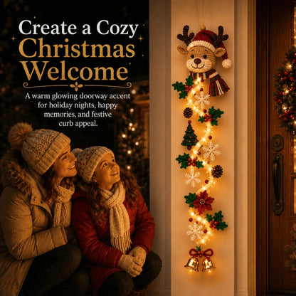 ⏳ Last Day 49% OFF – 🎄MerryCascade Glowing Christmas Door Hanger | 6 Festive Lighted Designs with Warm Glow, Dimensional Details & Space-Saving Vertical Décor ✨