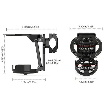 Bike Water Holder, Rotating Bottle Cage, Foldable Cup Mount Adjustable Folding Design, 360 Degree Rotation Support, for Adults Scooter Stroller Cycling Hiking Travel Outdoor Riding