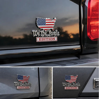 Last Day 48% OFF🔥We The People Patriot Flag Edition Car Emblem Metal Badge